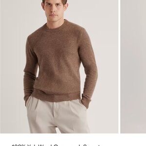 Quince Men's Crewneck Sweater in Brown